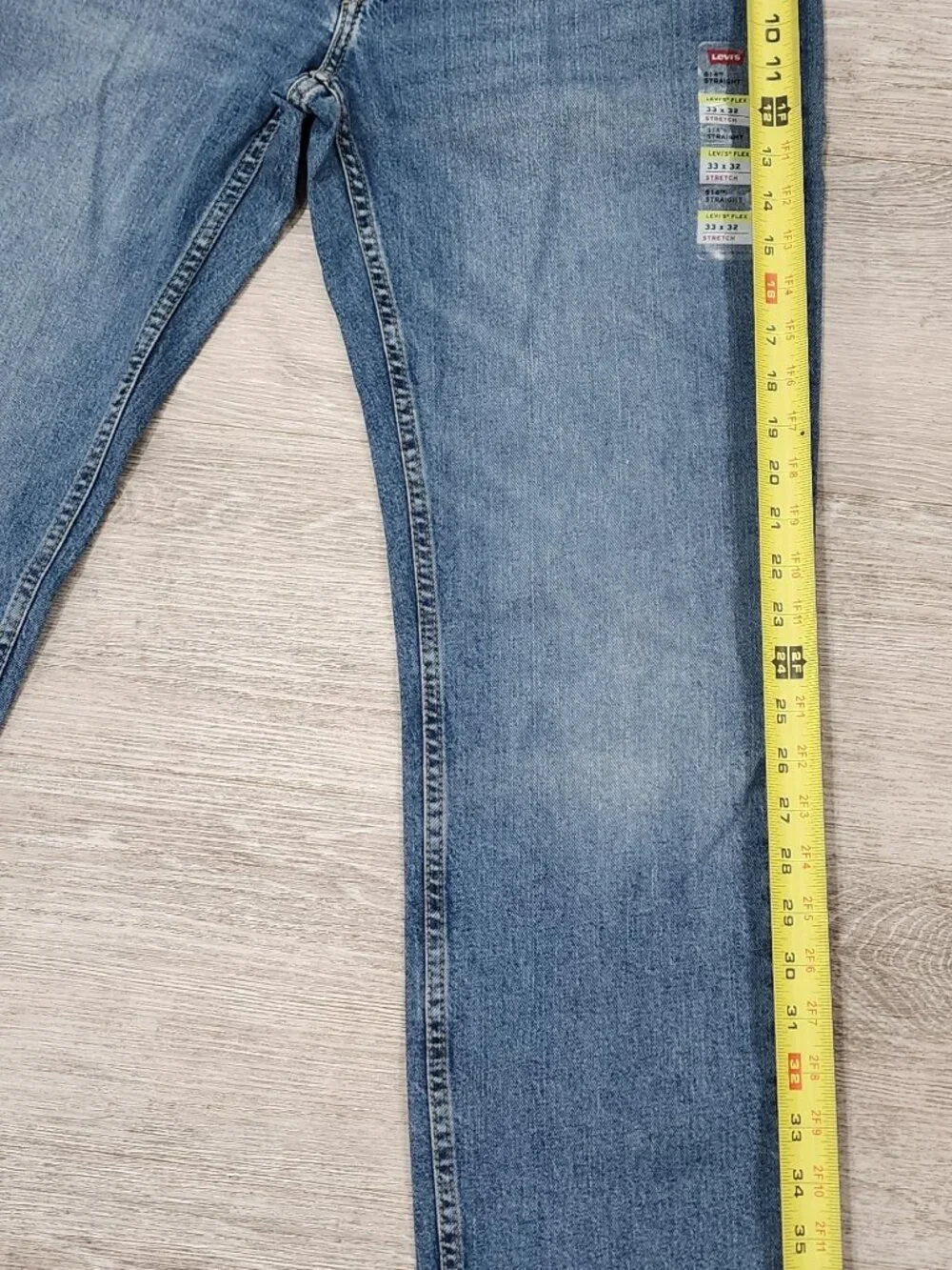 Levi's 514 Straight Jeans Men's 33x32 Denim Stretch Flex Eco Performance NWT